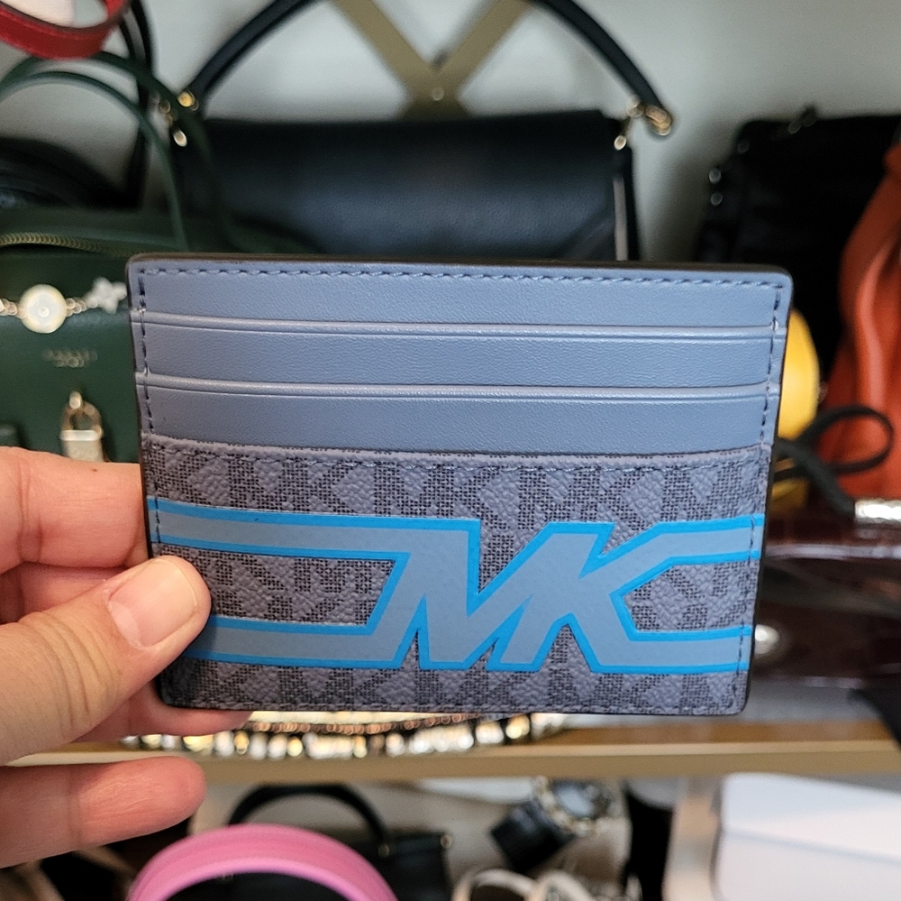 New Michael Kors Card Case Blue